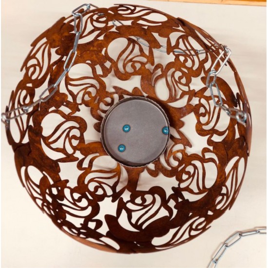 Start Halbkugel Rose zum hängen mit Glas - Ø 27 cm 