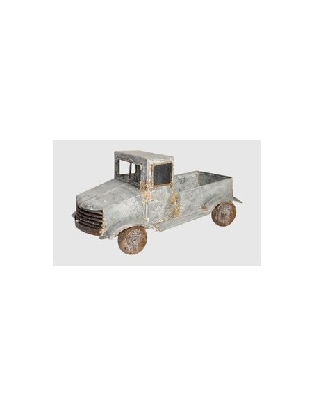 kreative Pflanzgefäße  Deko Truck zum Bepflanzen - Gerry - 36 cm lang - grau - Shabby Dieser Zink Truck im Shabby-Design bietet 