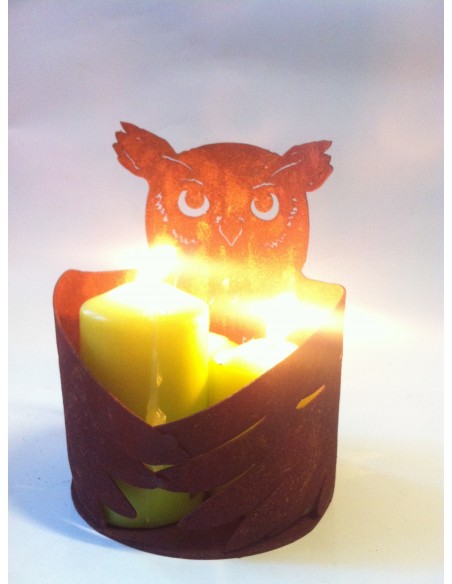 Windlicht "Eule" perfekte Innendekoration