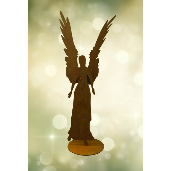 Figur Engel Celeste aus 3 mm Stahl, Höhe 87 cm