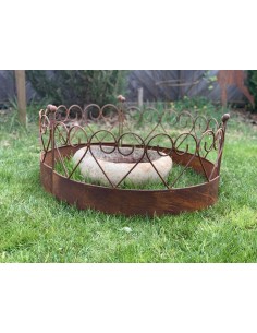 Gartenzaun Deko Deko Rasenkante zum Stecken - Gartenzaun gebogen mit Herzen - Breite 67 cm Schöne verspielte Rasenkante mit Herz 2