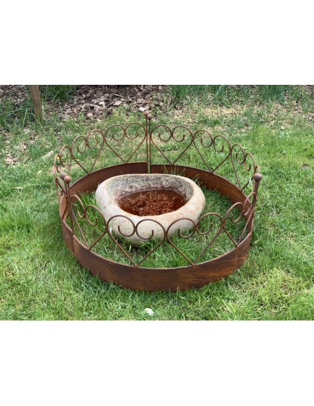 Gartenzaun Deko Deko Rasenkante - Gartenzaun gebogen mit Herzen Schöne verspielte Rasenkante mit Herzchen. 3 Stück zusammen erge