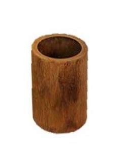 Pflanztopf mit Rand aus Edelrost als Gartendeko - Pflanzenfreundlich