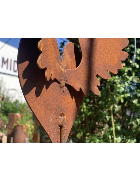 Start Herz mit Flügeln auf Standplatte als Gartendeko Rost 
Herz Breite 23 cm, Höhe 15 cm


auf einer stabilen Standplatte
