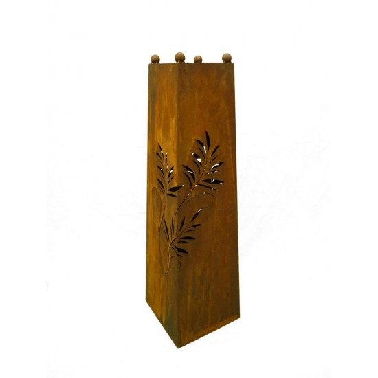 Konusgefäß -Farn- 80 cm hoch Rostsäule