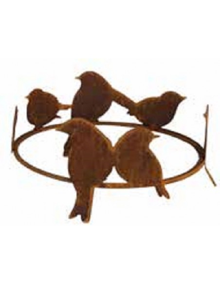 Vogel Deko Vogelring zum Stellen - 7 Vögel - Ø 30 cm Höhe 19 cm - für Kränze und Gestecke Schöner Deko Vogelring mit 7 Vögel aus