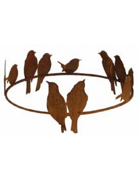 Vogel Deko Vögel sitzend auf Ring zum Stellen - 11 Vögel - Ø 50 cm - Höhe 20 cm - Vogelring Die 11 Deko Vögel sitzend auf einem 