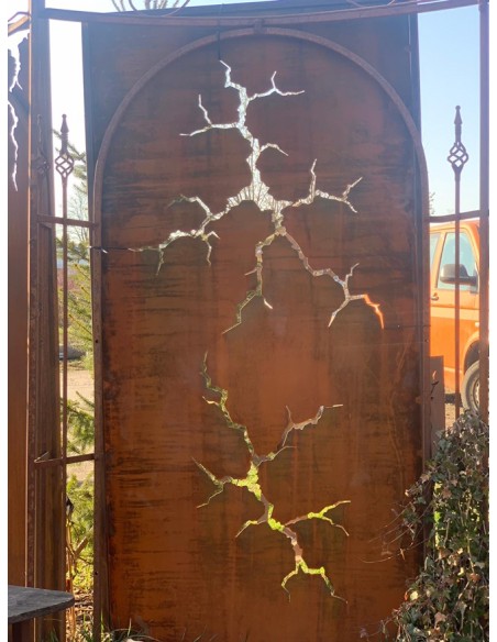 Sichtschutzwände und Paravents Sichtschutzwand - Flash 1 - mit großflächigen Rissen - Höhe 200 cm Paravent Flash mit Rissausschn