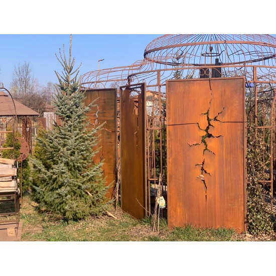 Sichtschutzwände und Paravents Metall Sichtschutzwand - Flash 3 - mit langen Rissausschnitten - Höhe 200 cm Paravent Flash mit l