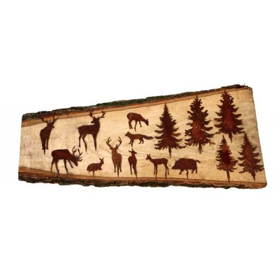 Mini Wald Tannenstecker 1 - 20 CM HOCH 
Kleiner Metall Tannenbaum zum Einschlagen ins Holz mit Eisenspitze. Für individuelle Wa