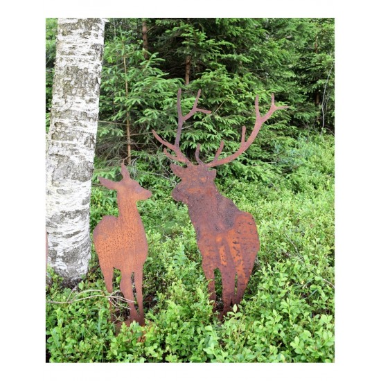 rostige Deko Hirsche und Rehe Edelrost Reh von vorne - Höhe 65cm Breite 25cm - mit Platte 
Edelrost Reh von vorne
Höhe 65 cm
