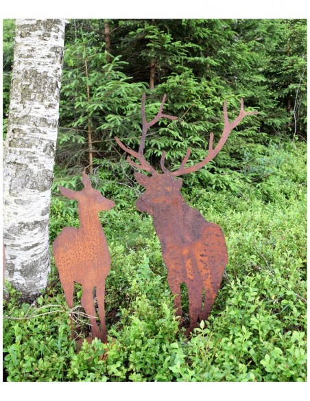 rostige Deko Hirsche und Rehe Edelrost Reh von vorne - Höhe 65cm Breite 25cm - mit Platte 
Edelrost Reh von vorne
Höhe 65 cm
