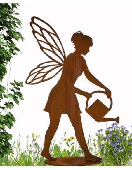 Deko Fee mit Gießkanne - Höhe 116 cm, Breite 58 cm