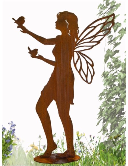 Deko Fee mit Vögelchen - Höhe 100 cm, Breite 70 cm Deko Fee mit Vögelchen - Höhe 100 cm, Breite 70 cm