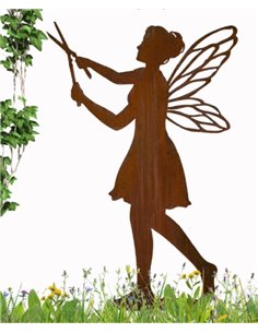 Deko Fee mit Schere - Höhe 103 cm, Breite 70 cm