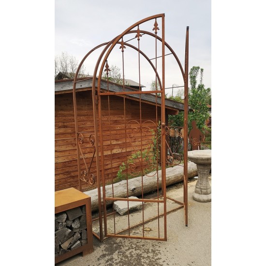 Rosenbogen Metall Rosenbogen mit Türe zweiflügelig Breite 125 cm Höhe