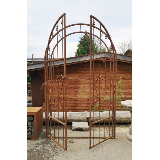 Rosenbogen Metall Rosenbogen mit Türe zweiflügelig Breite 125 cm Höhe