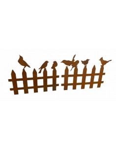 Start Deko Vogelzaun 2er Set mit Rohr als Steckverbindung - mit 3 und 4 Vögelchen