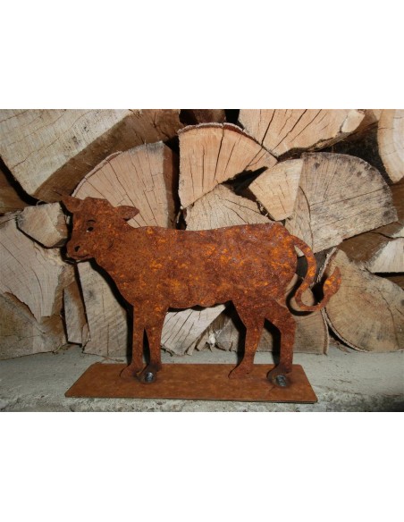 Allgäu Deko Rost Kalb Mini auf Standplatte - 15 x 20 cm 
Höhe: 15 cm
Breite: 20 cm
mit Schleife

Unser Rostdeko Mini Kälbch