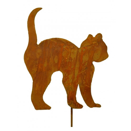 Gartenfigur Katzenfamilie für den Garten als Gartenstecker - 3er Set