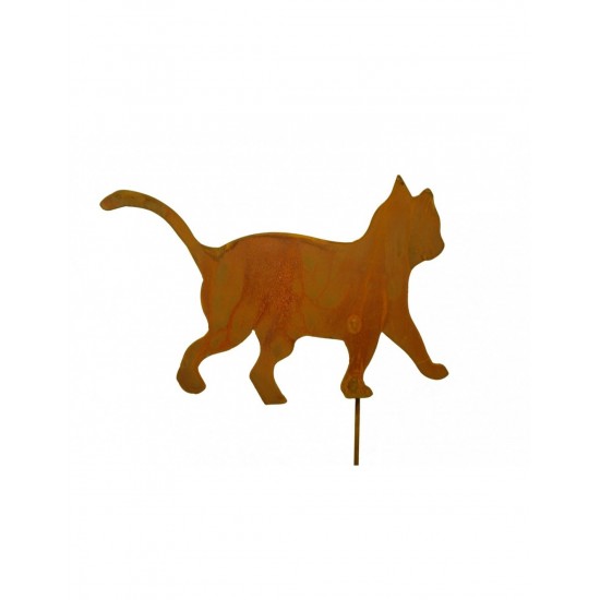 Gartenfigur Katzenfamilie für den Garten als Gartenstecker - 3er Set