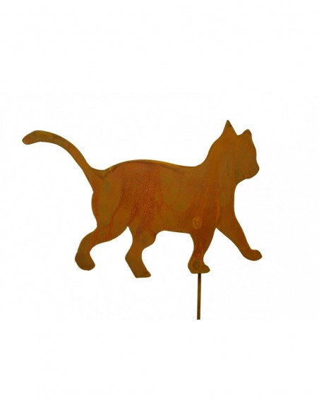 Gartenfigur Katzenfamilie für den Garten als Gartenstecker - 3er Set