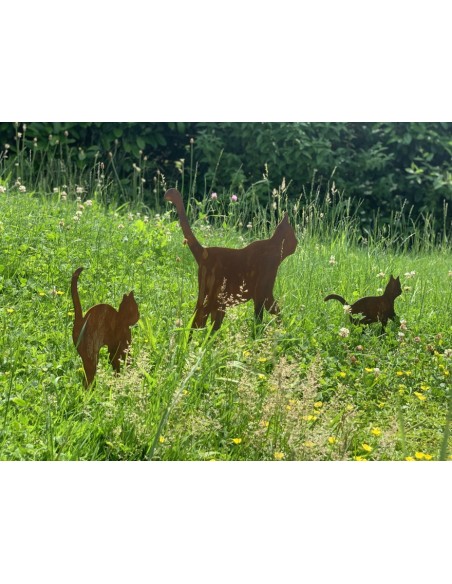 Deko Katzen und Mäuse Gartenfigur Katzenfamilie für den Garten als Gartenstecker - 3er Set Gartenstecker Katzenfamilie

Tolle 