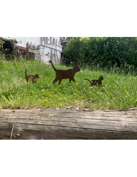 Deko Katzen und Mäuse Gartenfigur Katzenfamilie für den Garten als Gartenstecker - 3er Set Gartenstecker Katzenfamilie

Tolle 