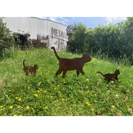 Deko Katzen und Mäuse Gartenfigur Katzenfamilie für den Garten als Gartenstecker - 3er Set Gartenstecker Katzenfamilie

Tolle