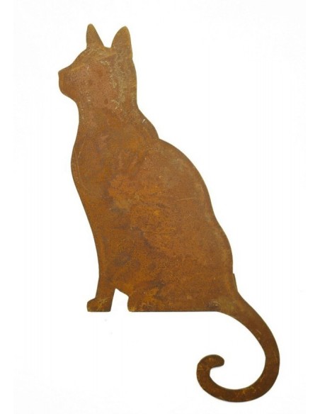 Gartendeko Rost Katze seitlich Kantenhocker Höhe 55 cm - Gartendeko aus Metall 
Höhe 55 cm
