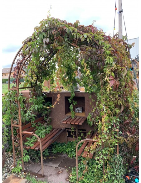 Gartenpavillon - Carisma - mit Massivholzbank Eiche, verzinkt