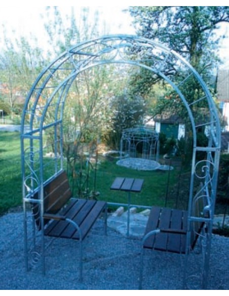 Gartenpavillon - Carisma - mit Massivholzbank Eiche, verzinkt