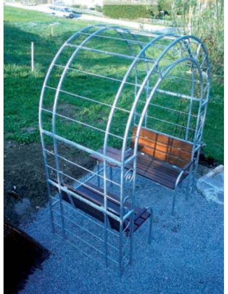 Gartenpavillon - Carisma - mit Massivholzbank Eiche, verzinkt