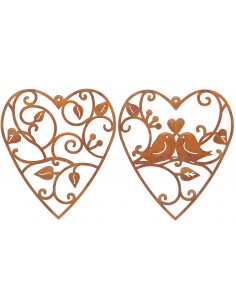 Herzige Dinge - Edelrost Dekoherzen Herz Ornament zum Hängen - 2er Set- Höhe 20 cm 
Höhe 20 cm
Breite 17 cm