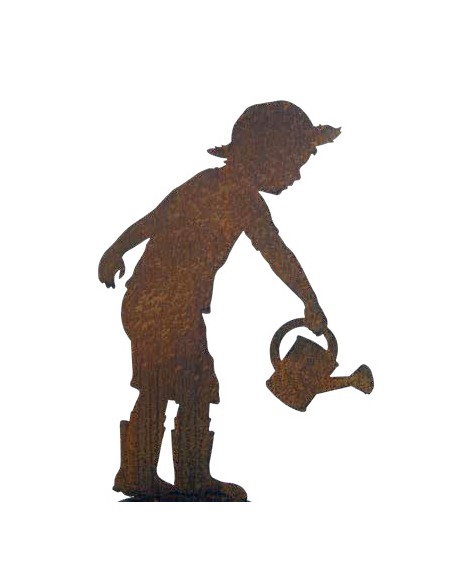 Gärtner Figur Gärtner Till mit Gießkanne mit Rohr als Steckverbindung - 98 cm hoch Gärtner Till mit einer Gießkanne und einem Ro