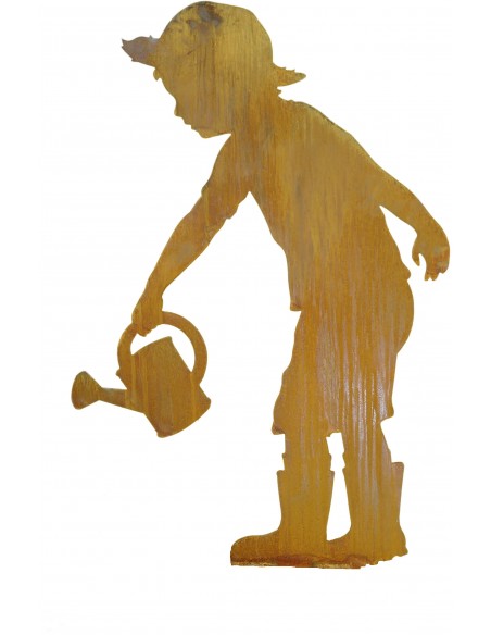 Gärtner Figur Gärtner Till mit Gießkanne mit Rohr als Steckverbindung - 98 cm hoch Gärtner Till mit einer Gießkanne und einem Ro