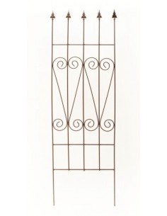 Start Kleines Metall Rankgitter 160 cm hoch - 50 cm breit 
Kleine Rankhilfe aus Metall mit 5 Spitzen
dieses Rankgitter aus Met