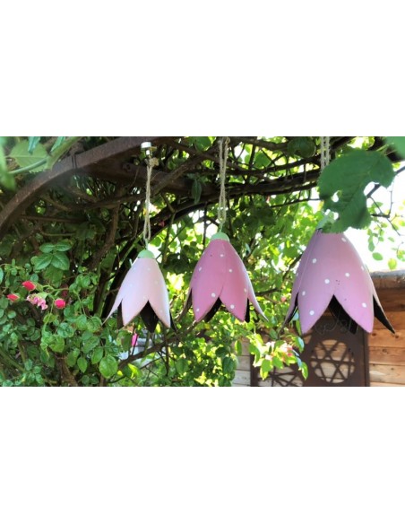 Deko zum Hängen 3er Set - Blüte zum Hängen - Thalia - pink - Ø 8 cm Die Thalia in 3 unterschiedlich hellen Pink-Tönen eignen sic