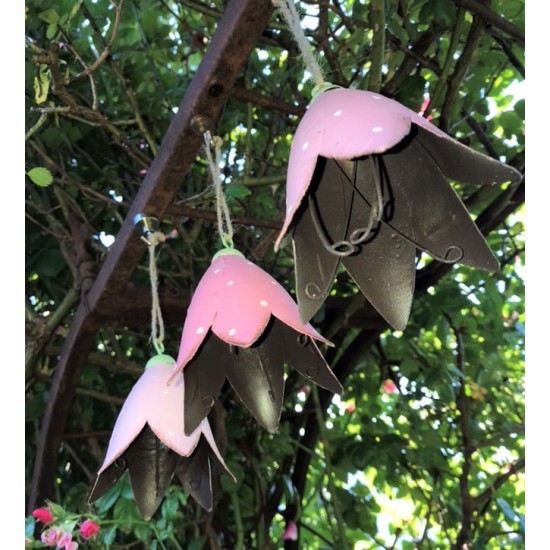 Deko zum Hängen 3er Set - Blüte zum Hängen - Thalia - pink - Ø 8 cm Die Thalia in 3 unterschiedlich hellen Pink-Tönen eignen sic