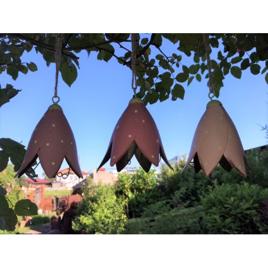 Deko zum Hängen 3er Set - Blüte zum Hängen - Thalia - pink - Ø 8 cm Die Thalia in 3 unterschiedlich hellen Pink-Tönen eignen sic