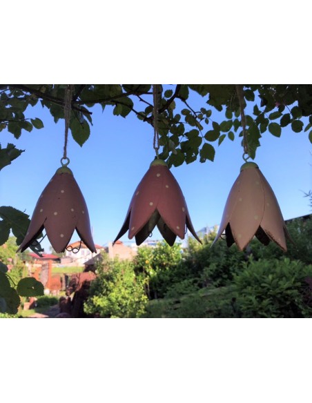 Deko zum Hängen 3er Set - Blüte zum Hängen - Thalia - pink - Ø 8 cm Die Thalia in 3 unterschiedlich hellen Pink-Tönen eignen sic