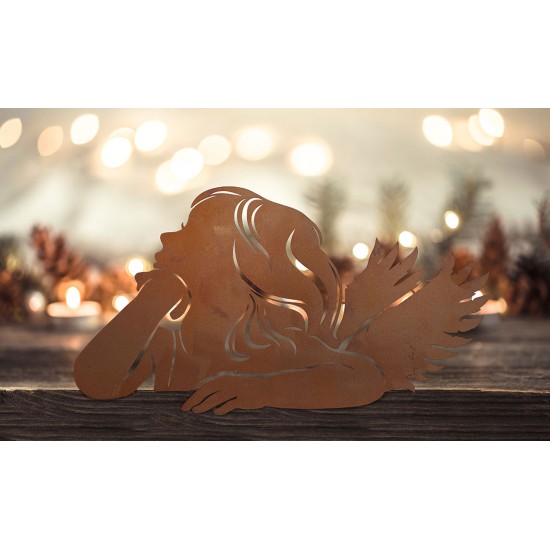 Träumender Engel - als Kantenhocker - Breite 40 cm