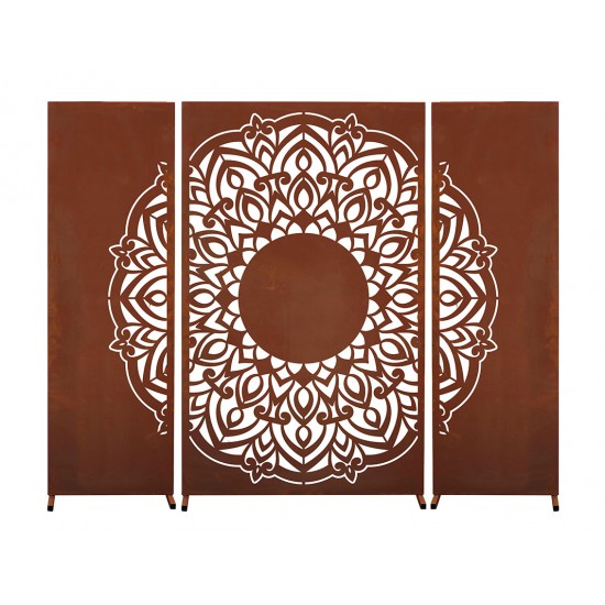 Trennwand Set Metall - Mandala, Höhe 180 cm - 3er Set