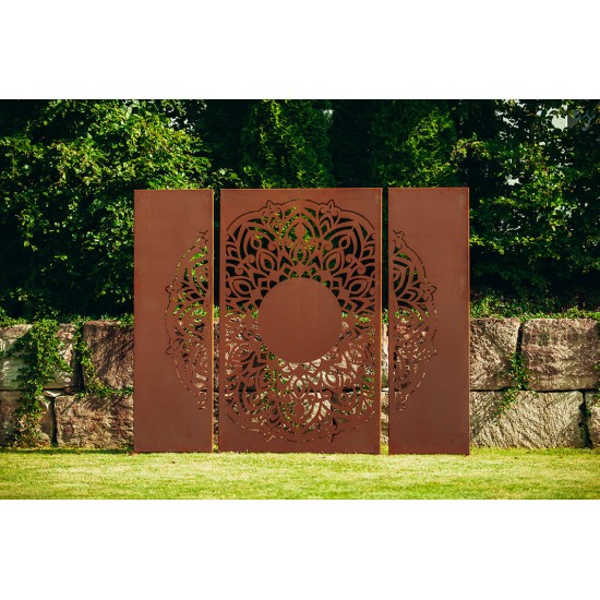 Trennwand Set Metall - Mandala, Höhe 180 cm - 3er Set