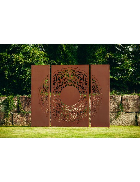 Trennwand Set Metall - Mandala, Höhe 180 cm - 3er Set
