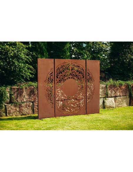 Trennwand Set Metall - Mandala, Höhe 180 cm - 3er Set