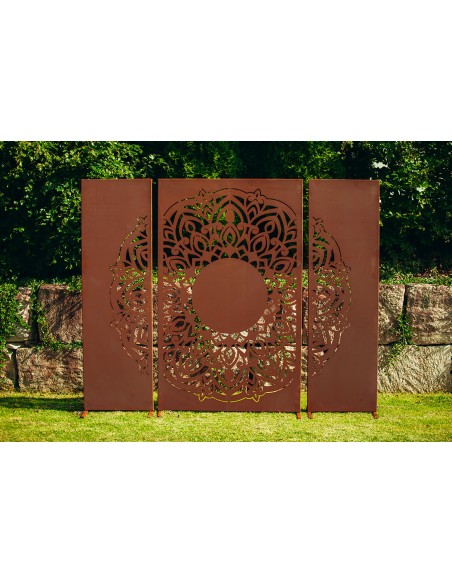 Trennwand Set Metall - Mandala, Höhe 180 cm - 3er Set