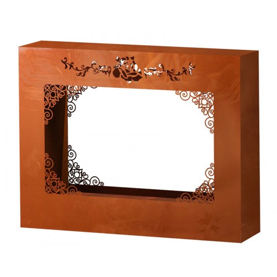 Pflanzsäule aus Metall im Barock-Design - Breite 98 cm