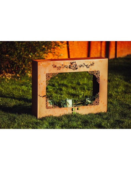 Barocke Pflanzsäule - inklusive Blumentrog - Breite 98 cm