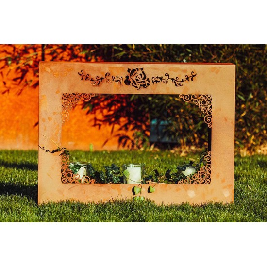 Barocke Pflanzsäule - inklusive Blumentrog - Breite 98 cm